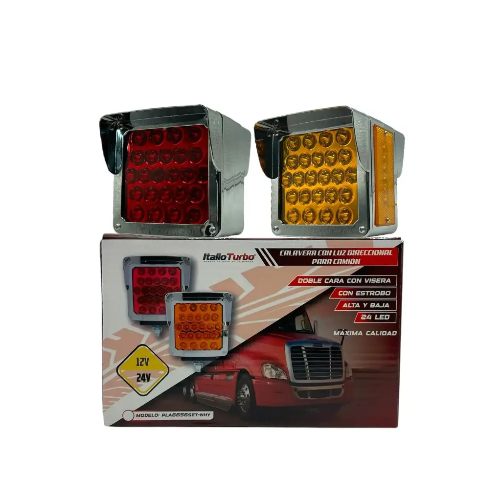 Par de plafón direccional con visera doble vista de 48 LED 