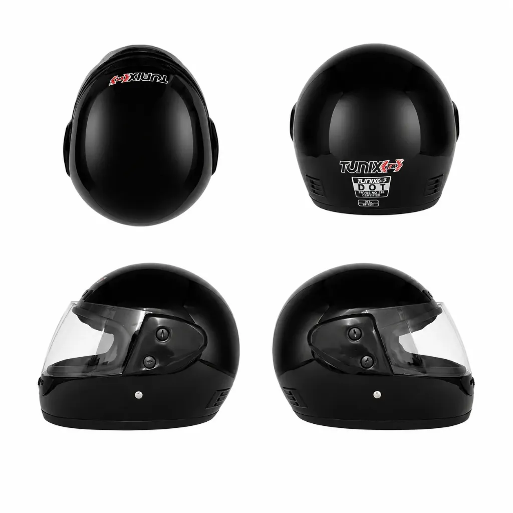 [CA-01NL] Casco para motocicleta negro  (L)