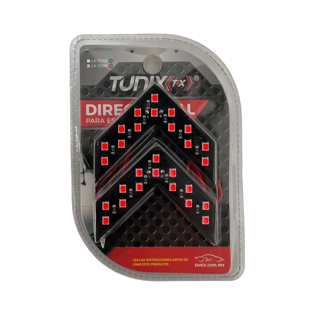 Luz direccional para espejo automotriz con LED color rojo