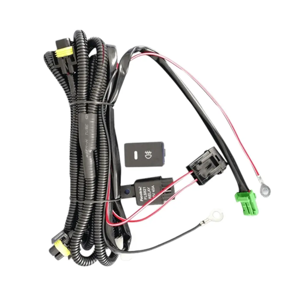 Kit de cables para instalación de faros con relevador y switch 
