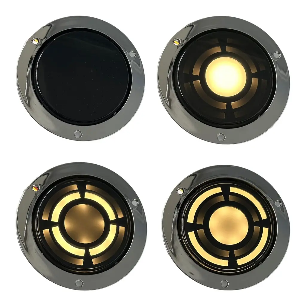 Plafón de 4" bicolor mica humo con funciones blanco