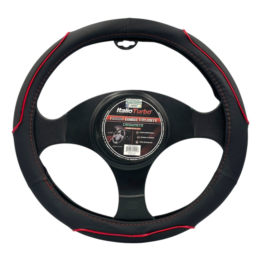 Funda cubrevolante para camioneta con tira roja