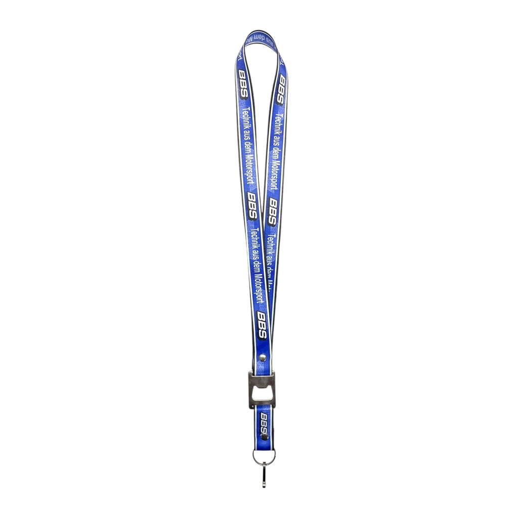 Lanyard con destapador BBS azul