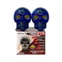 Faro LED tipo calavera bicolor y RGB con carcasa de color 