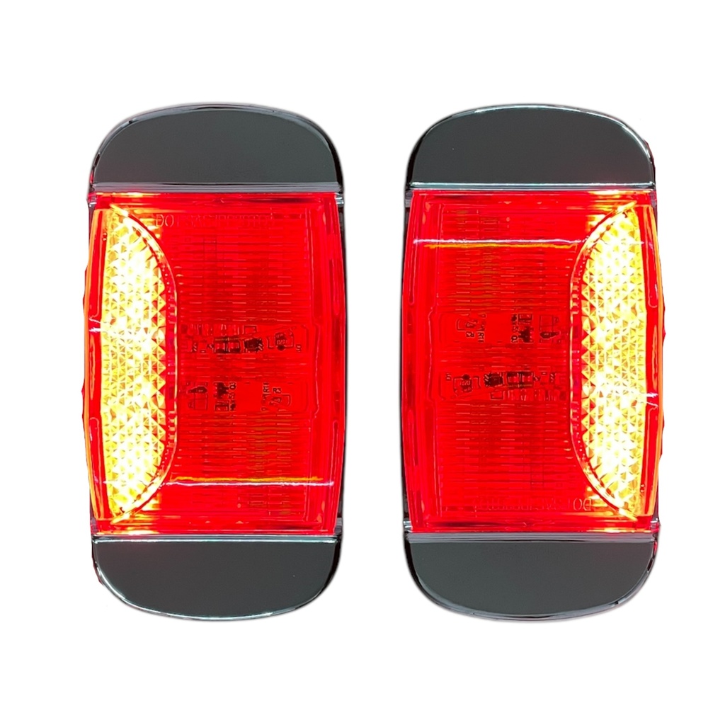 Plafón direccional rojo con borde cromado y luz direccional de color 