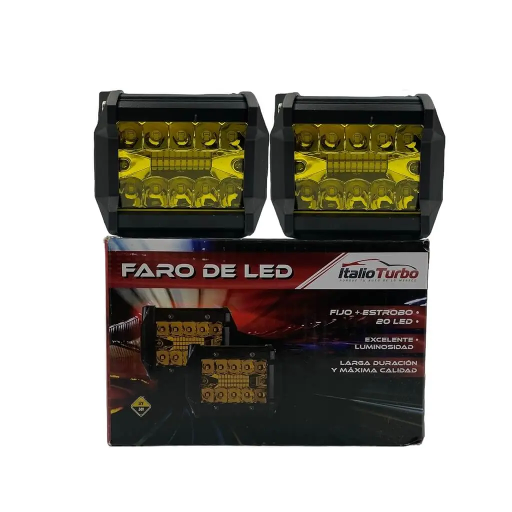 Faro tipo C de 20 LED ambar