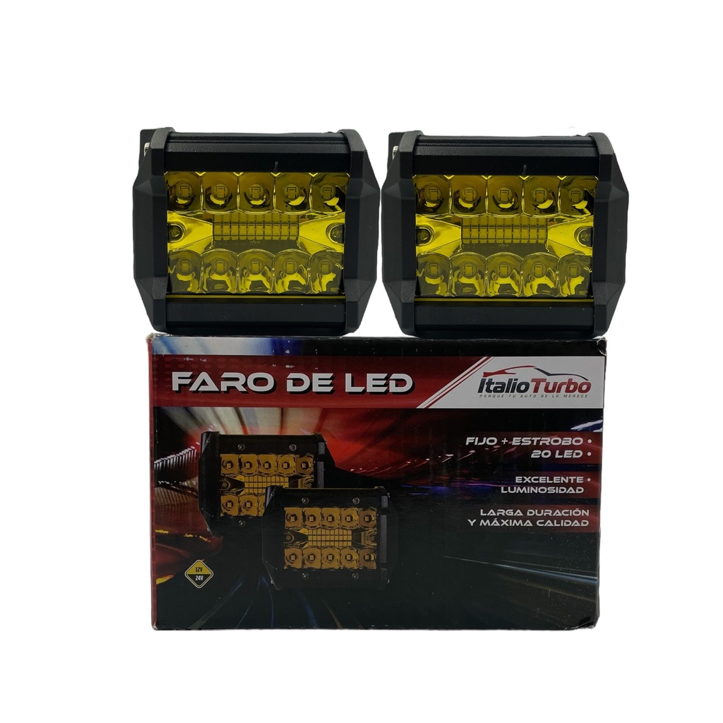 Faro tipo C de 20 LED ambar