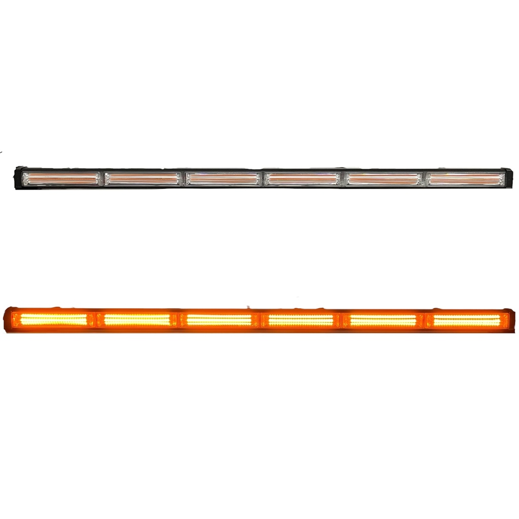 Barra LED ambar de 6 paneles COB con múltiples funciones