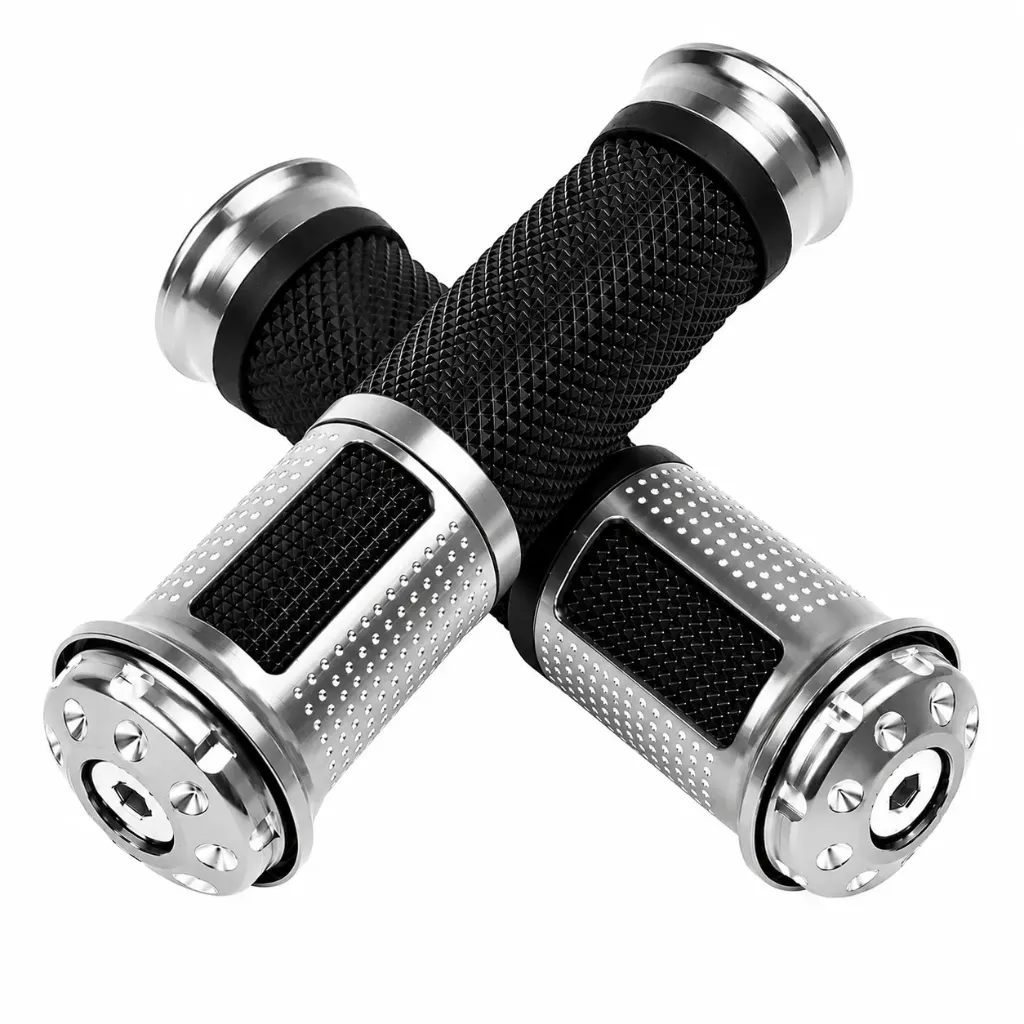 Puño para motocicleta deportivo plata