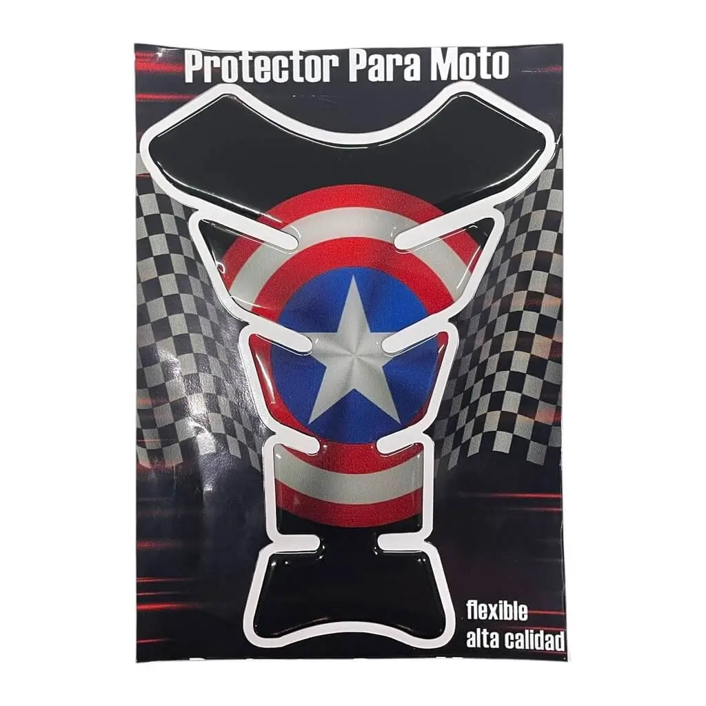 Cubretanque para moto Capitán America