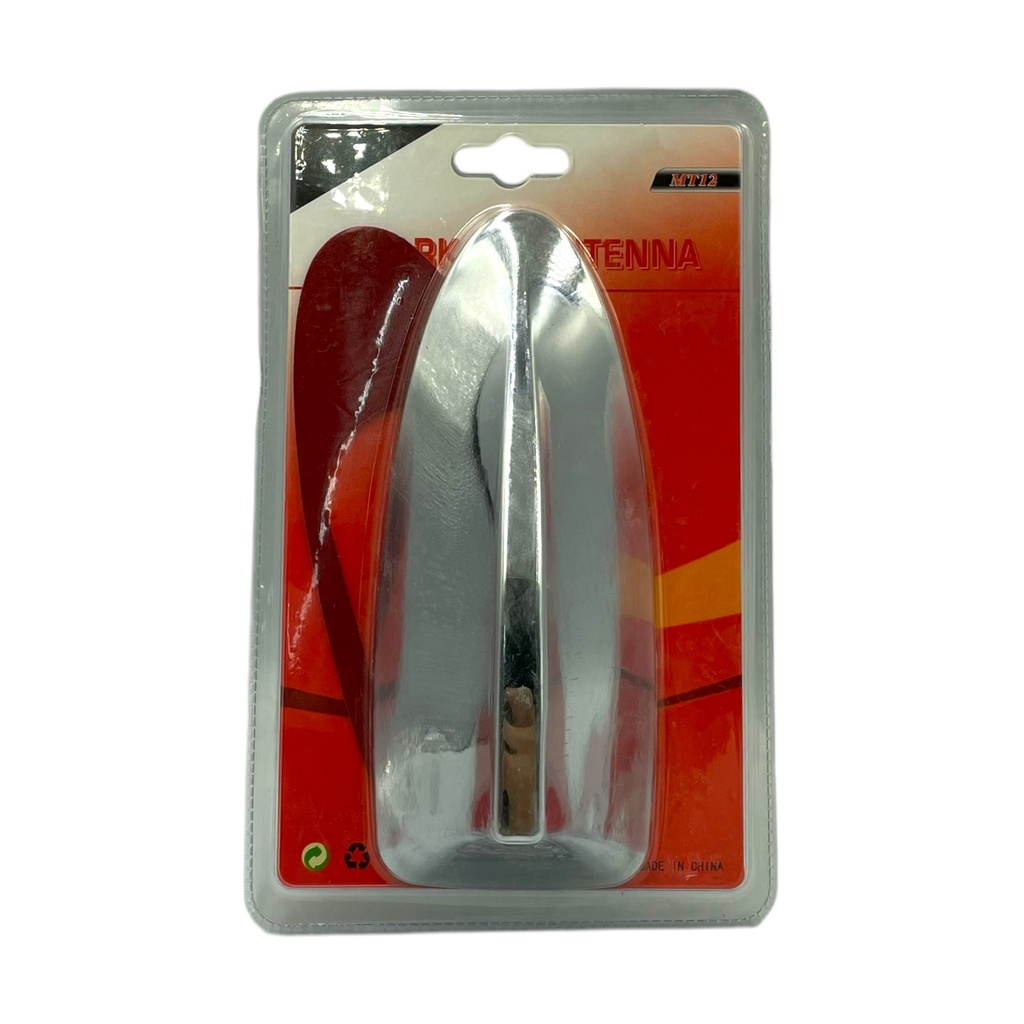 Antena cromada con cable receptora de señal