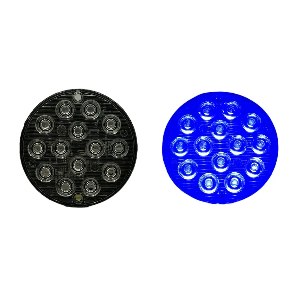 Estrobo redondo LED universal con 14 LED azul