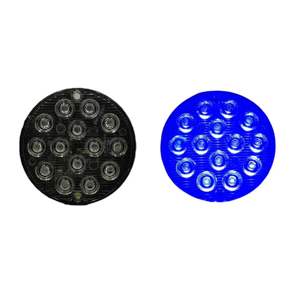 Estrobo redondo LED universal con 14 LED azul