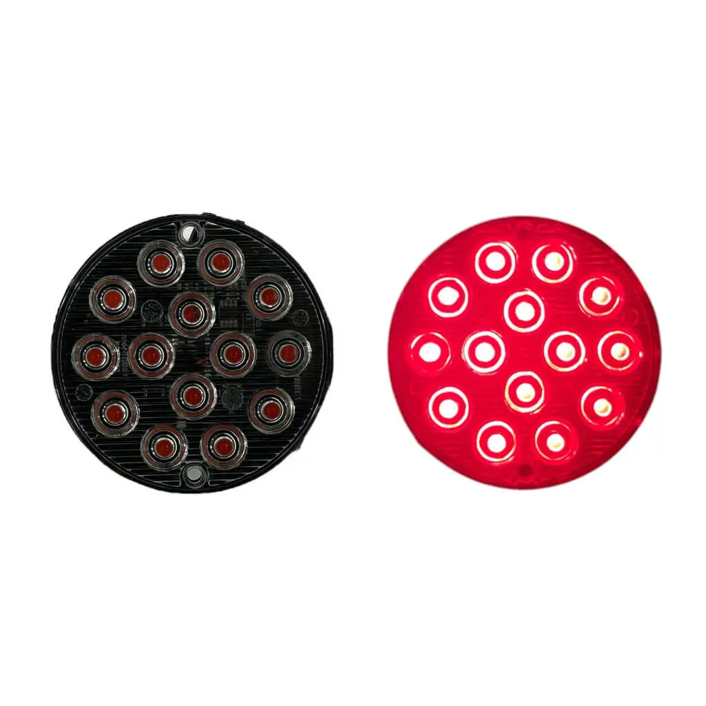 Estrobo redondo LED universal con 14 LED rojo