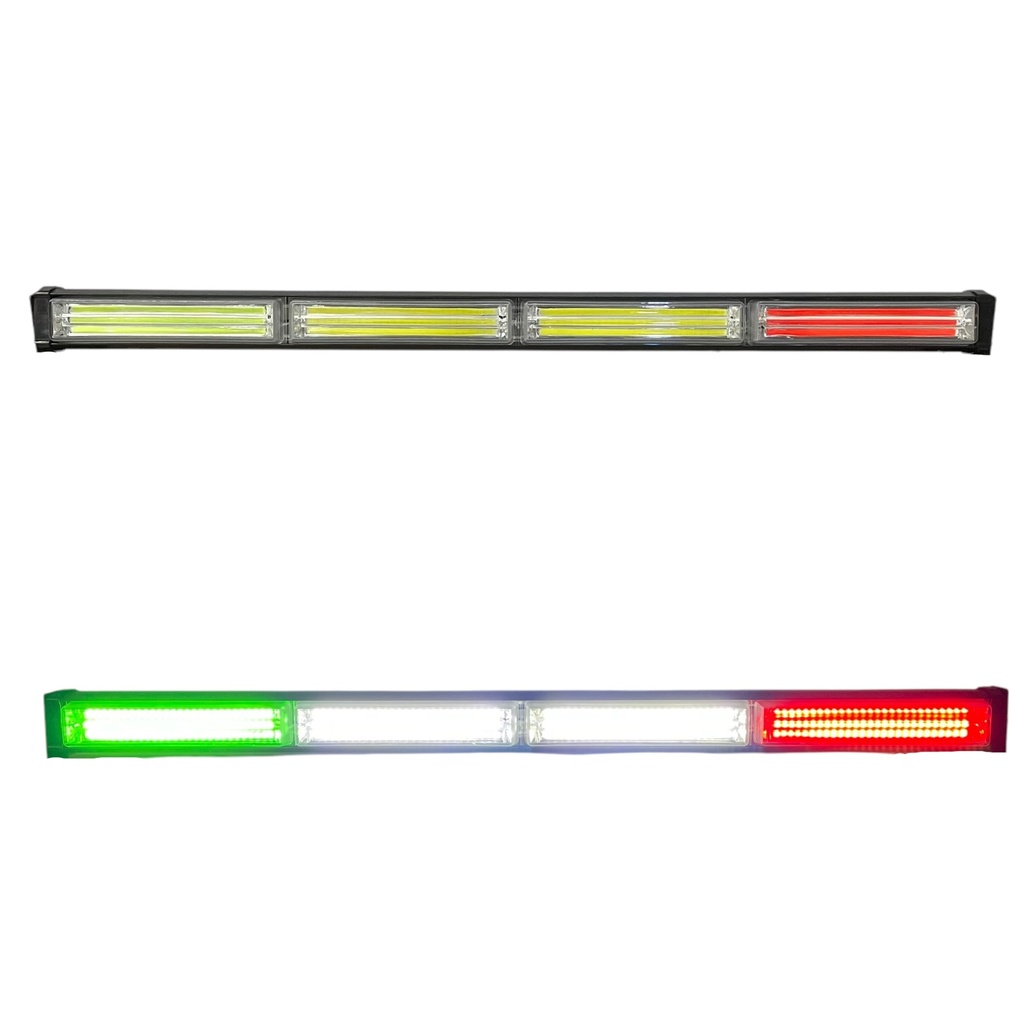 Barra LED verde/blanco/rojo de 4 paneles COB