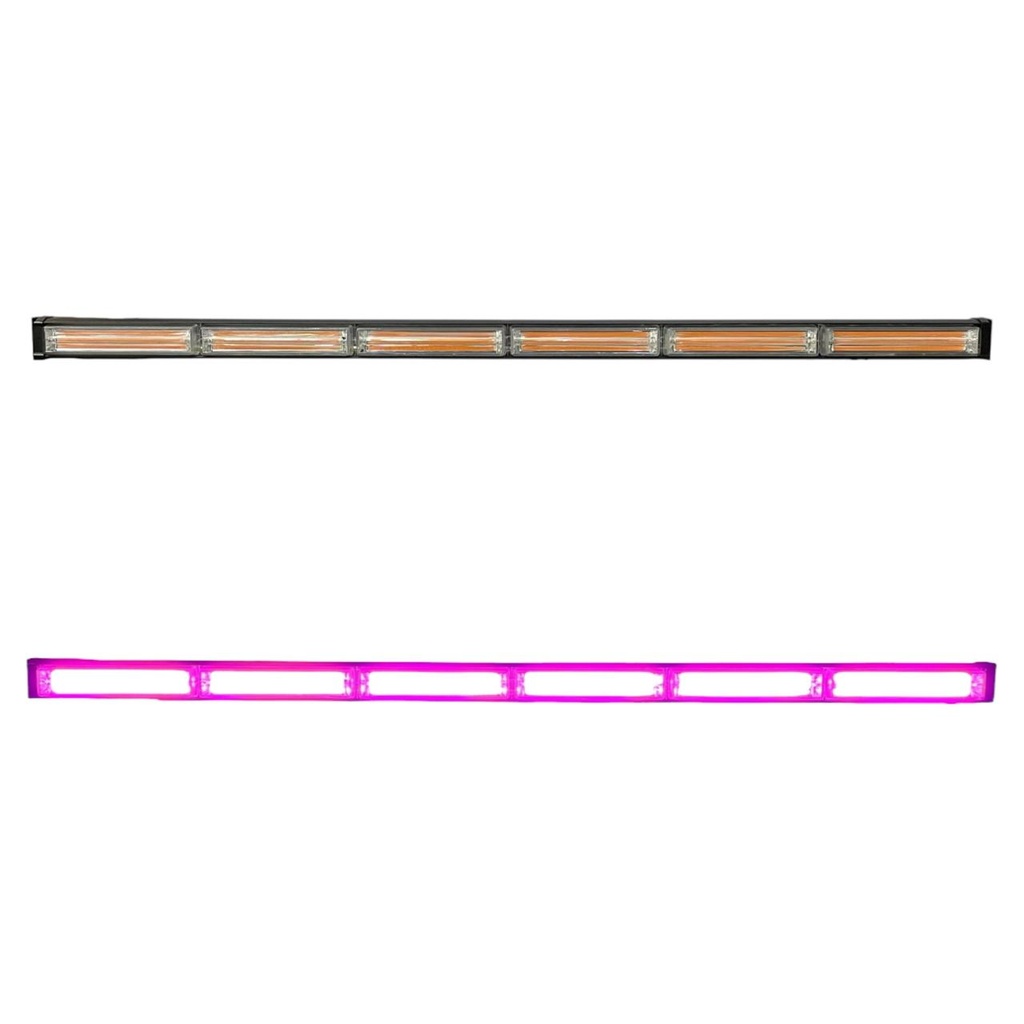 Barra LED rosa de 6 módulos COB 