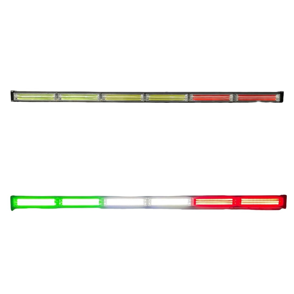 Barra LED verde/blanco/rojo 8 módulos COB 