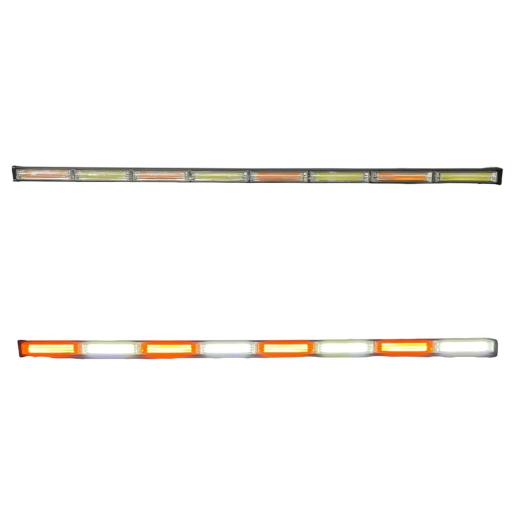 Barra LED blanco/ámbar/blanco/ámbar 8 módulos COB 