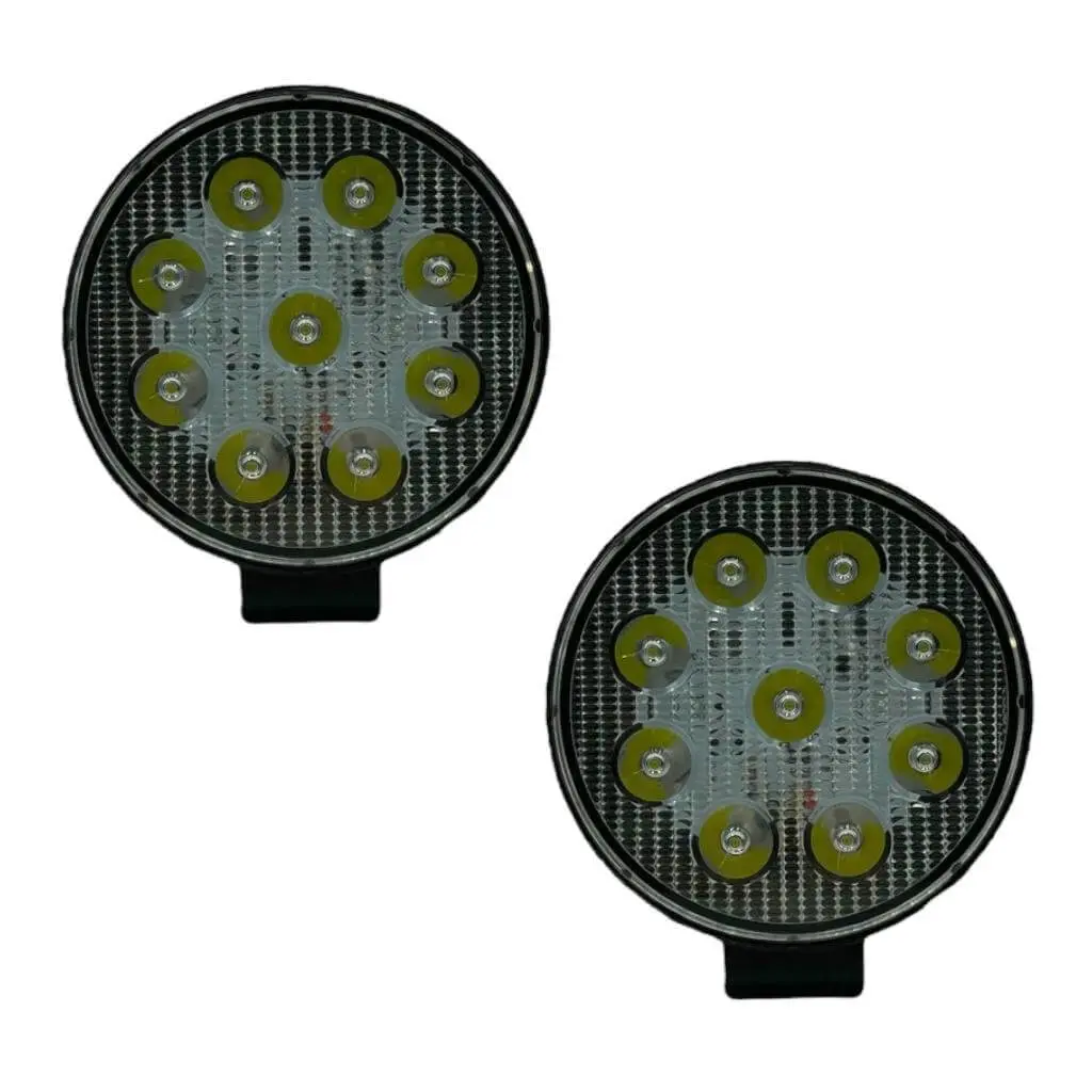 Faro redondo luz blanca función fijo y estrobo (12/24V)