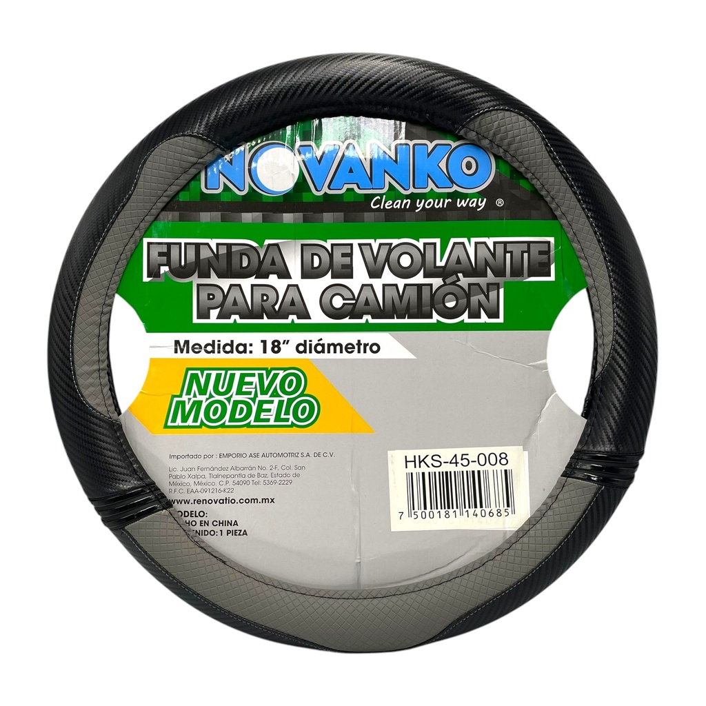 [HKS-45-008/BLACKGREY]  Funda cubrevolante para camión negro/gris de 18" (12 CM de grosor) 