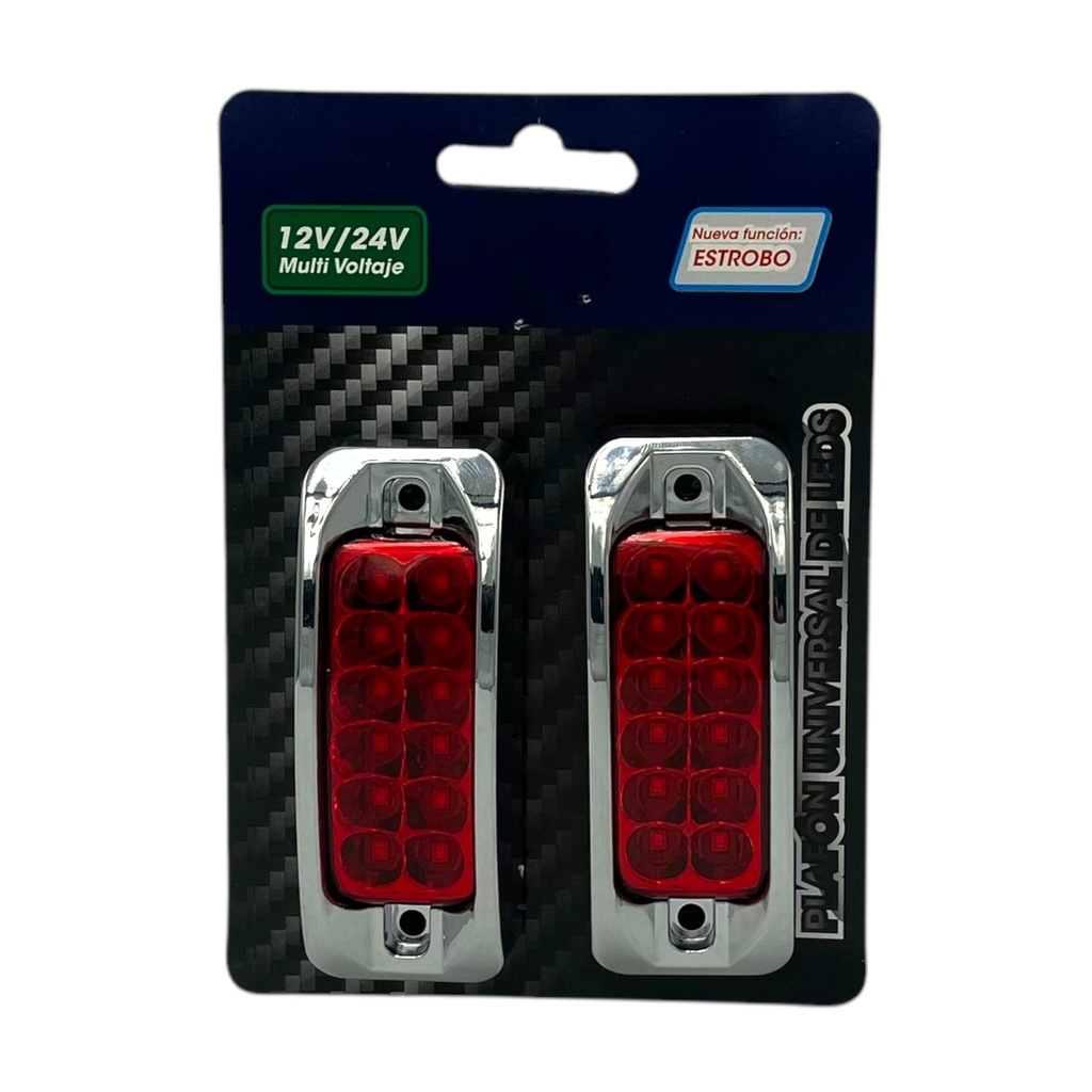 Plafón lateral de 12 LED 