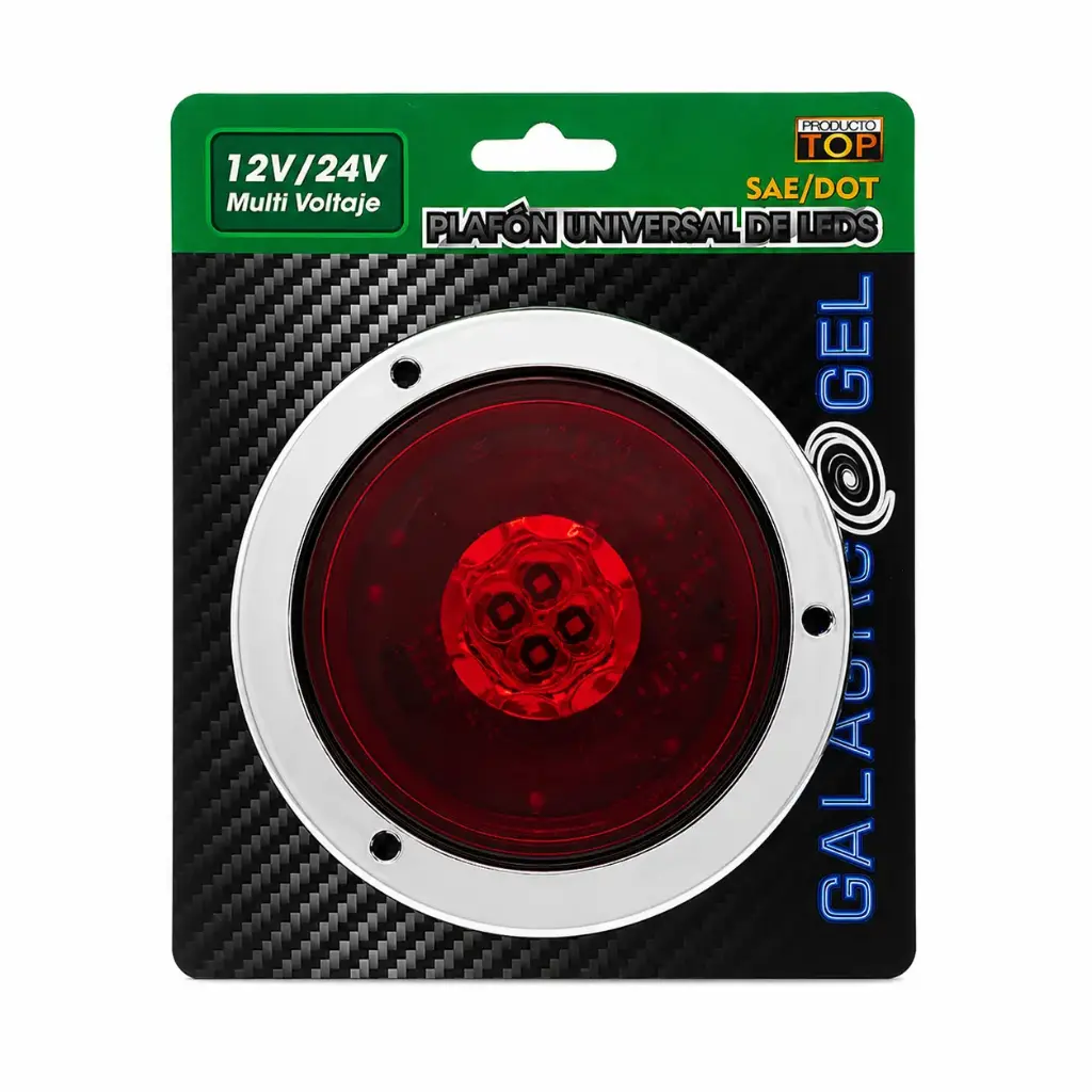 [MULT/6305/RD] Plafón redondo ámbar galactic GEL de 4 LED (Rojo)