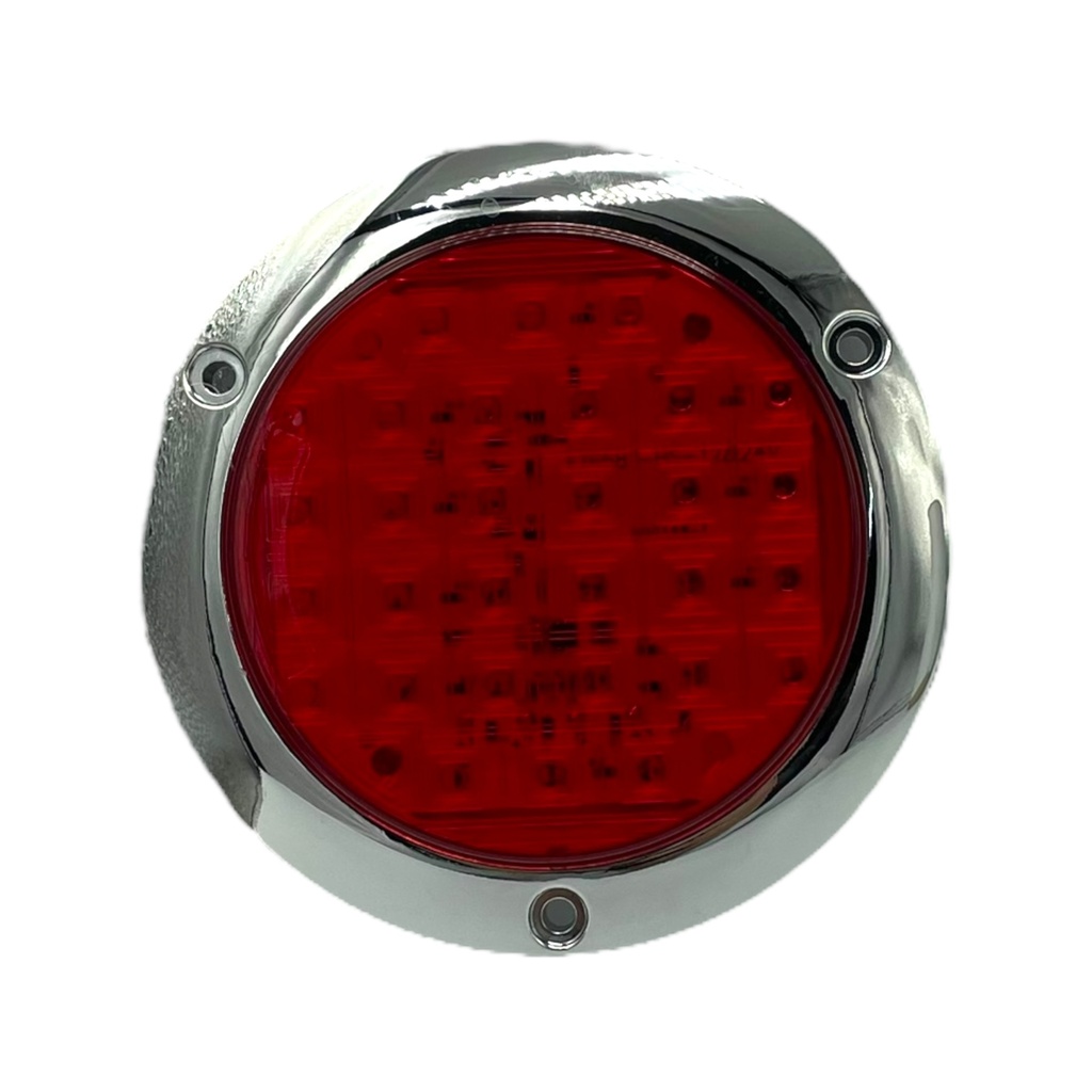 [MULT/6581C/STR/RD] Plafón slim redondo de 30 LED base cromada (Rojo)