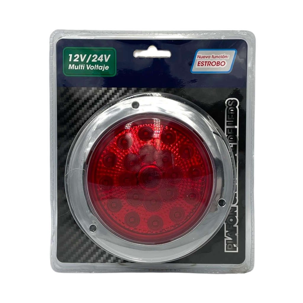 [MULT/6720C/STR/RD] Plafón redondo de 21 LED  (Rojo)