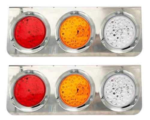 Par de exhibidores en base de acero con ceja (Incluye 3 plafones redondos de 4" c/u) 