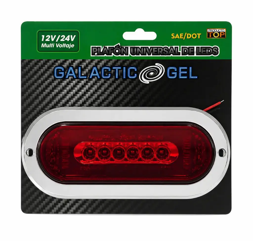 [MULT/6371/RD] Plafón ovalado galactic con GEL de 6 LED  (Rojo)