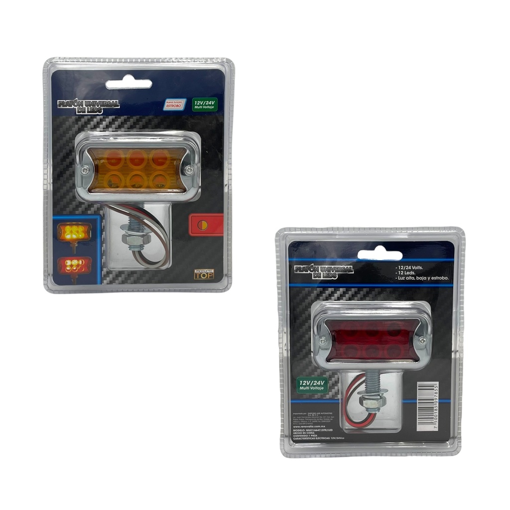  Plafón universal de 12 LED 12/24V