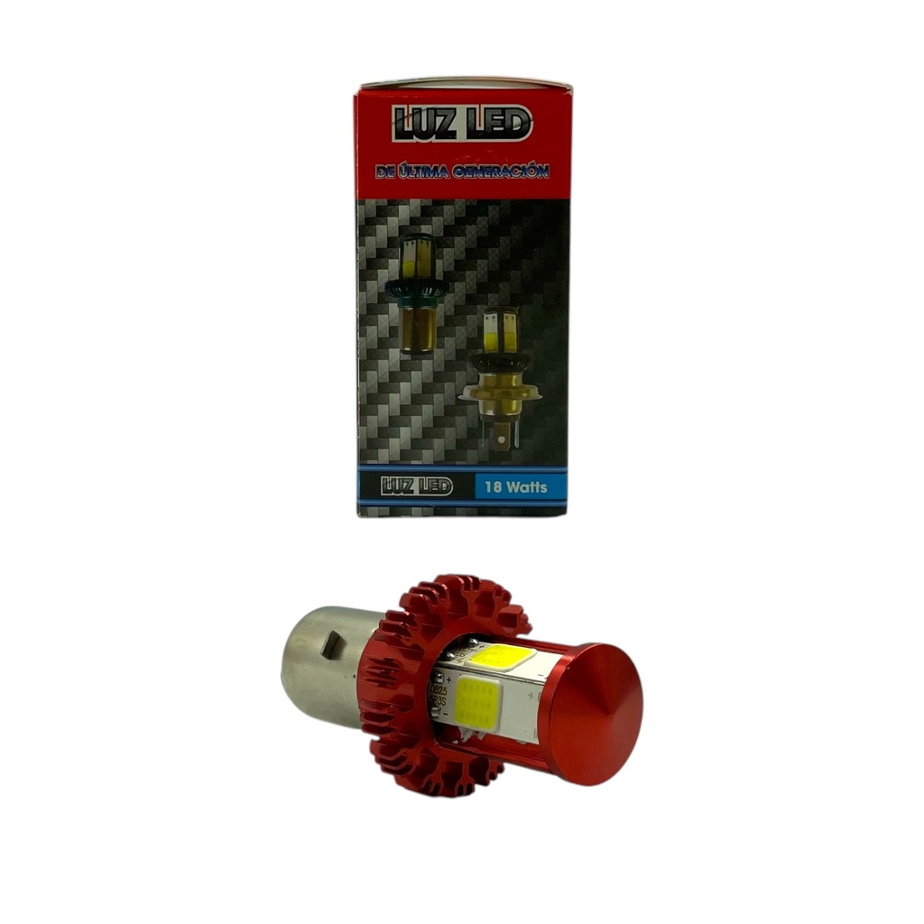 Foco LED BA20 de 18W rojo