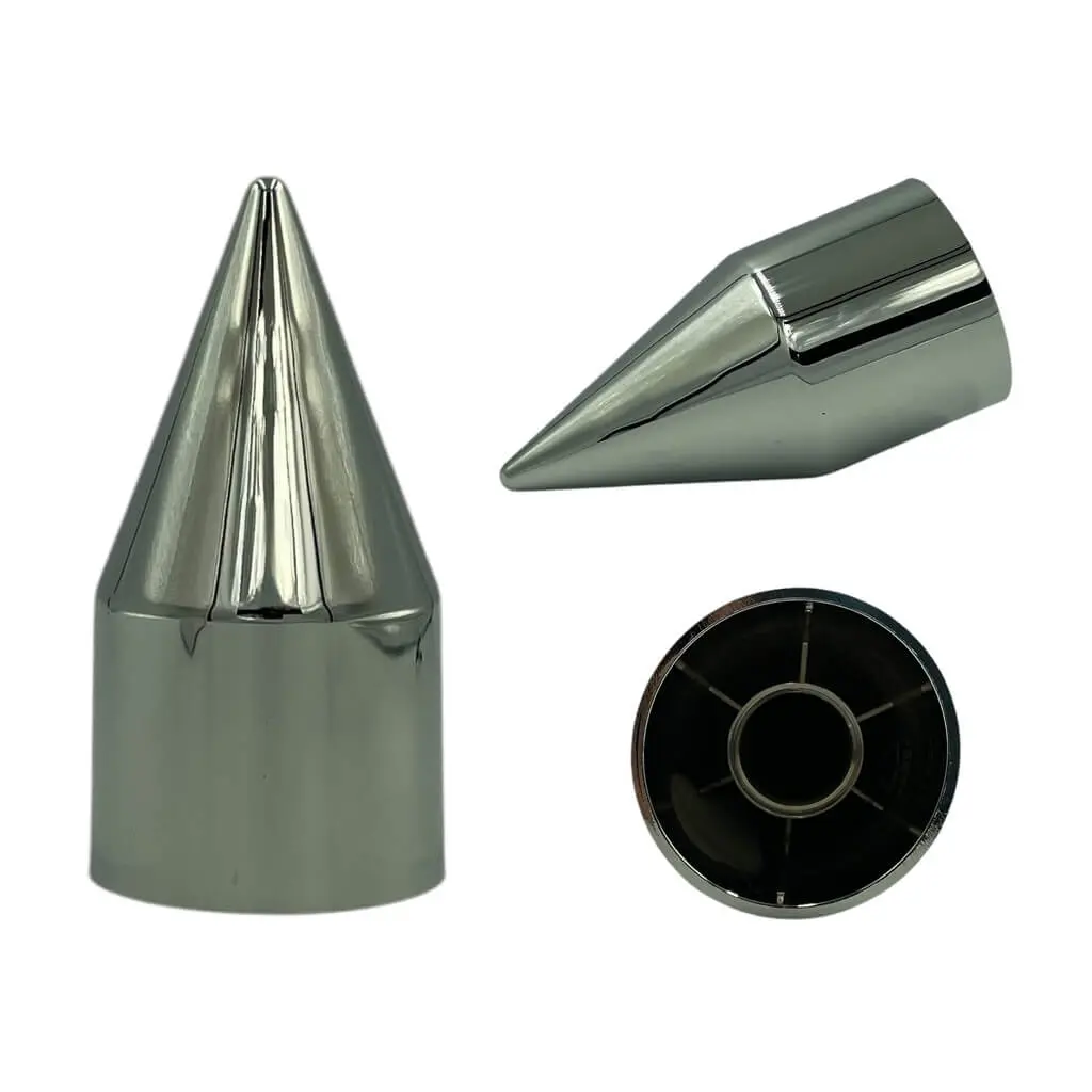 Capuchón de plástico cromado de rosca 