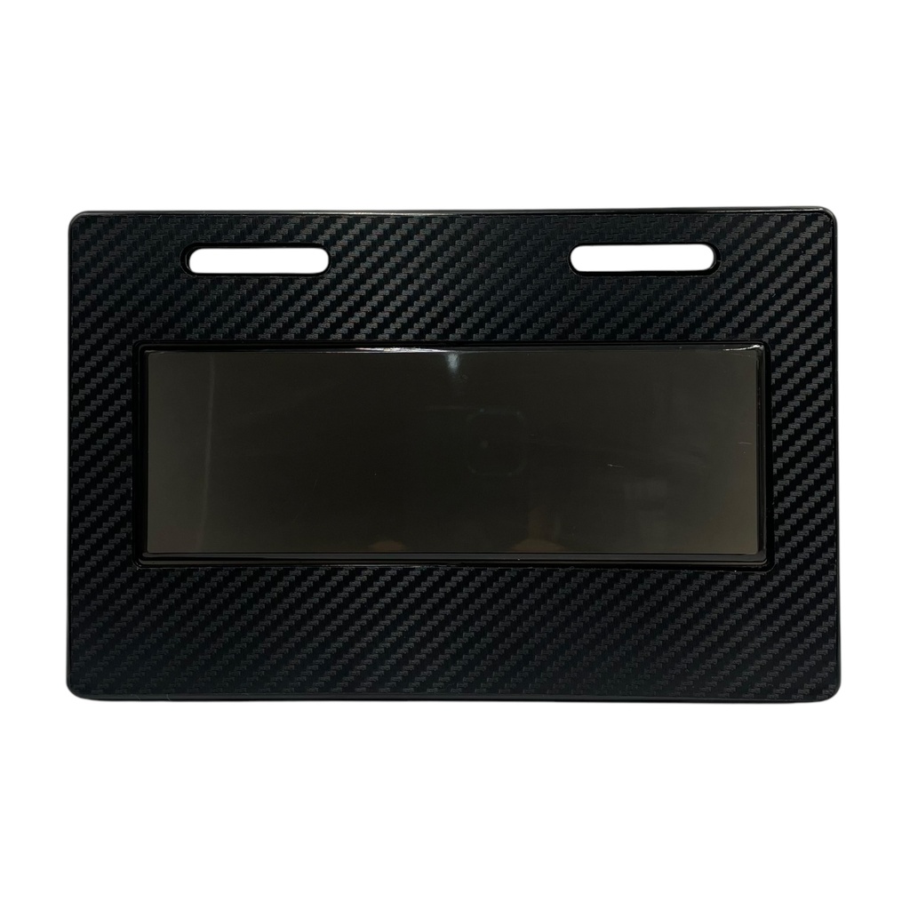 Portaplaca para moto tipo fibra y base humo