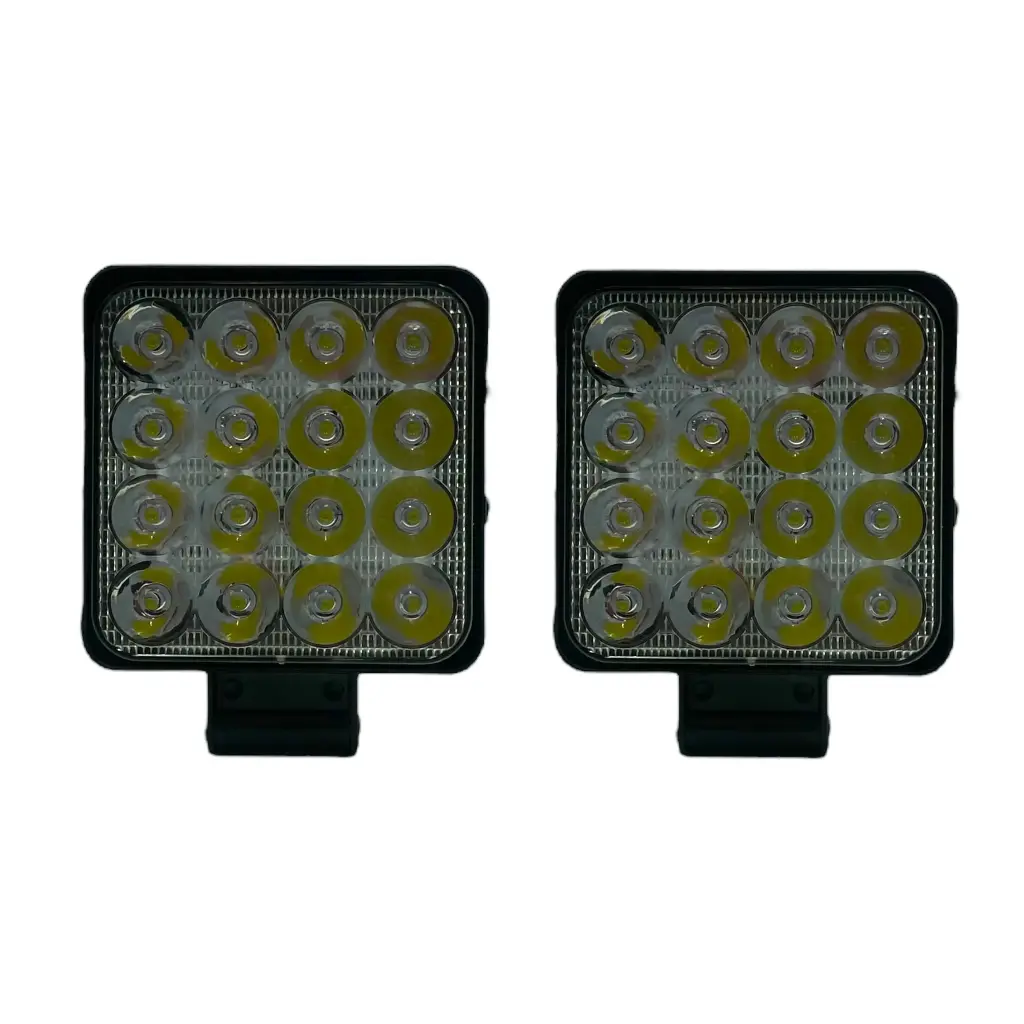 Faro blanco de 16 LED mini cuadrado
