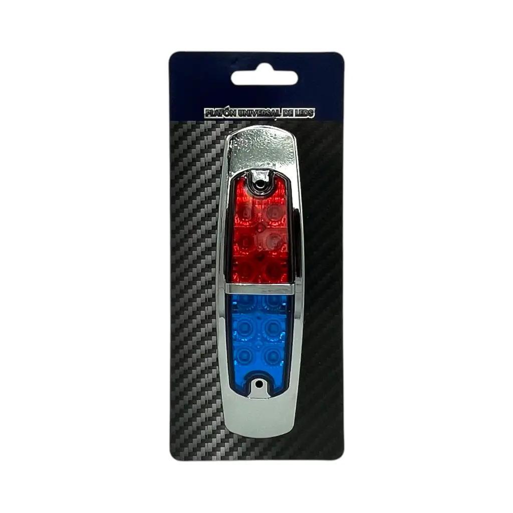 Plafón lateral de 12 LED rojo/azul