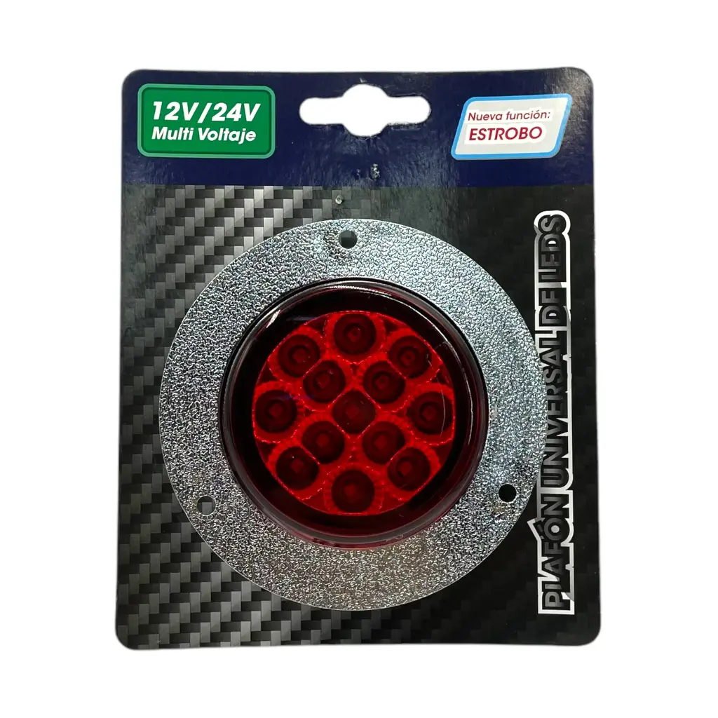 Plafón rojo 2.5" con 13 LED