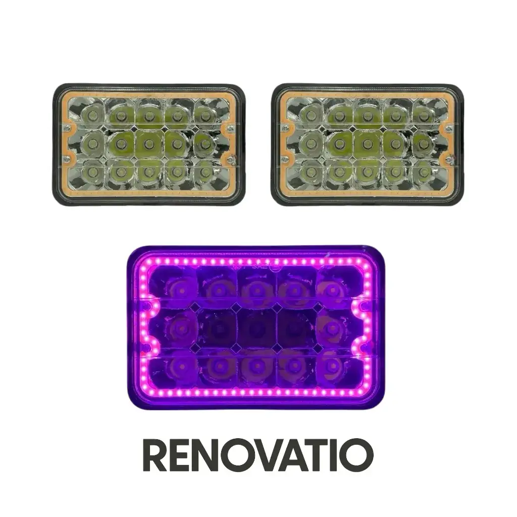 Unidad de 5" luz blanca con arillo COB morado