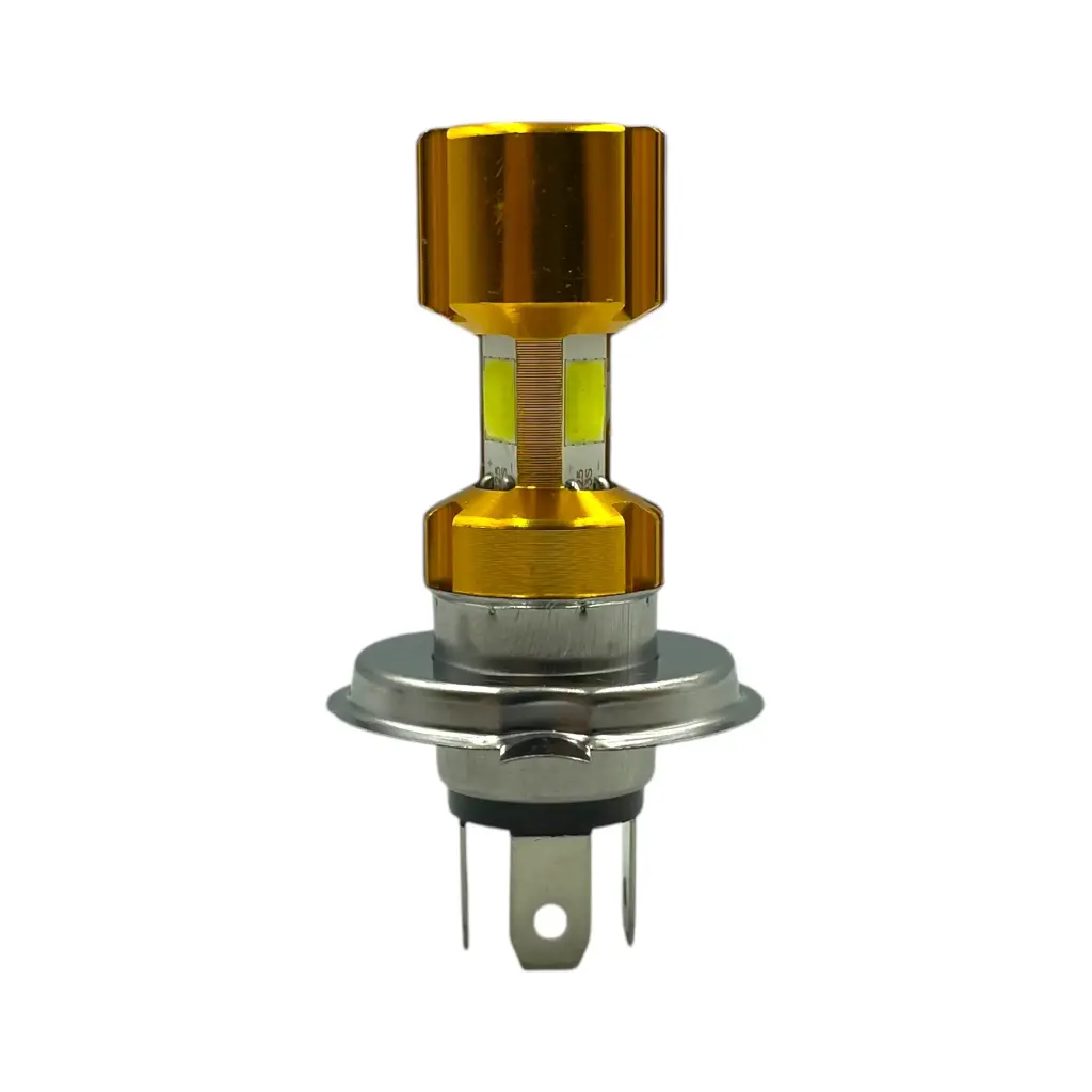 [RS-FDEL-5024GD-W]  Foco H4 de 3 caras carcasa dorada