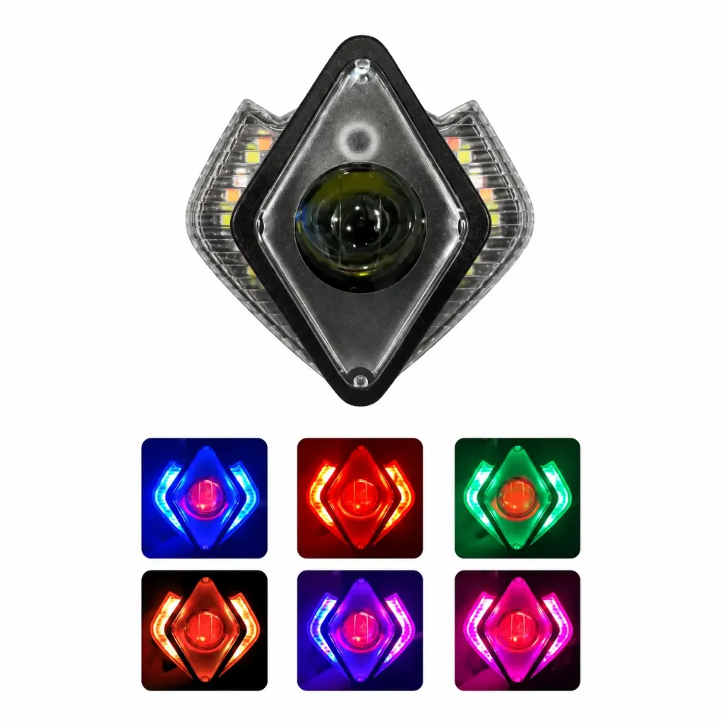 [DJ712RUAR] Faro LED blanco con lupa y cuartos rojos