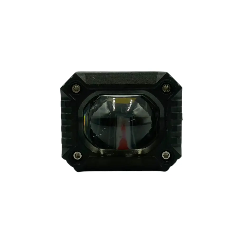 Faro LED Raptor bicolor (blanco/ámbar) con cuartos rojo