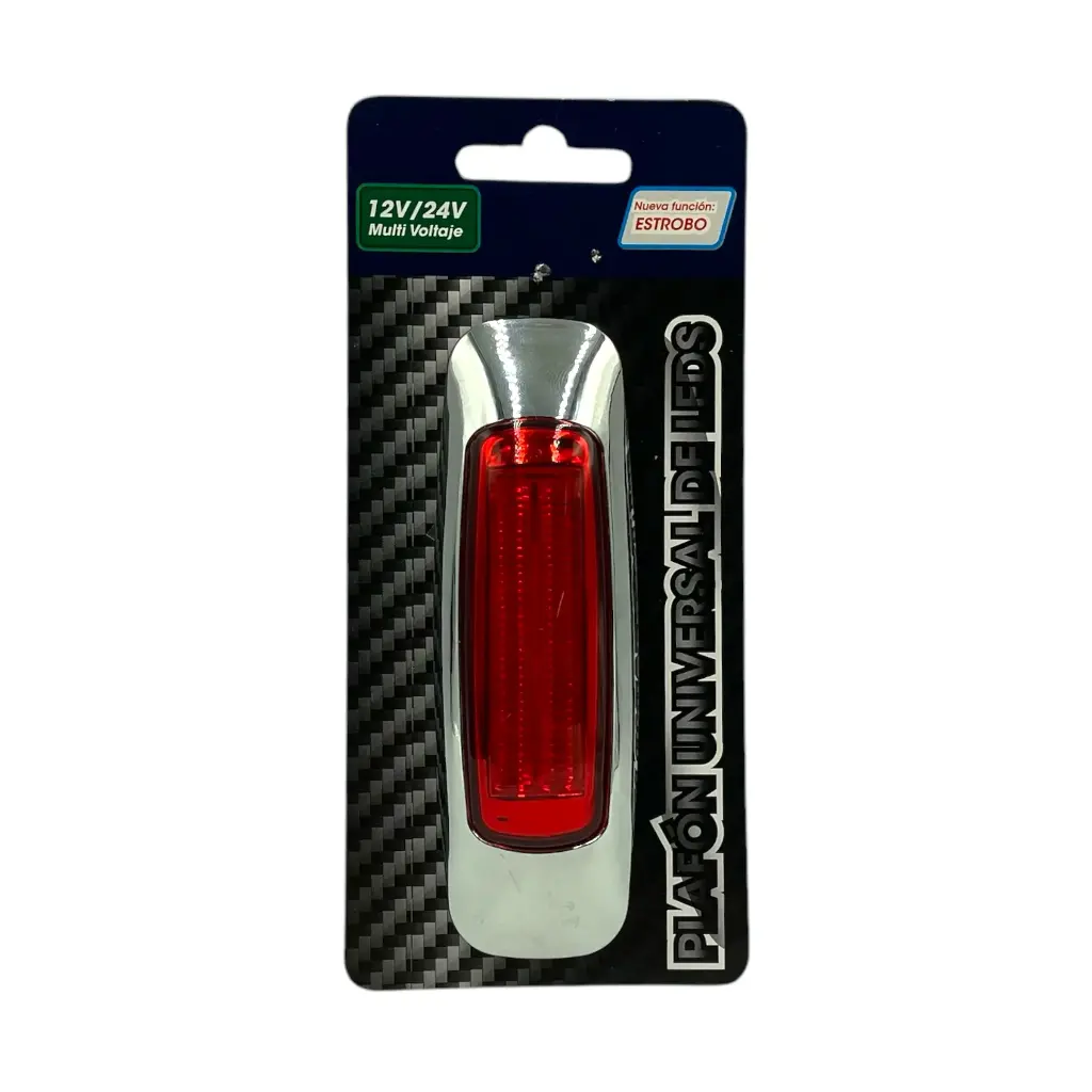 Plafón rojo lateral tipo laser de 8 LED