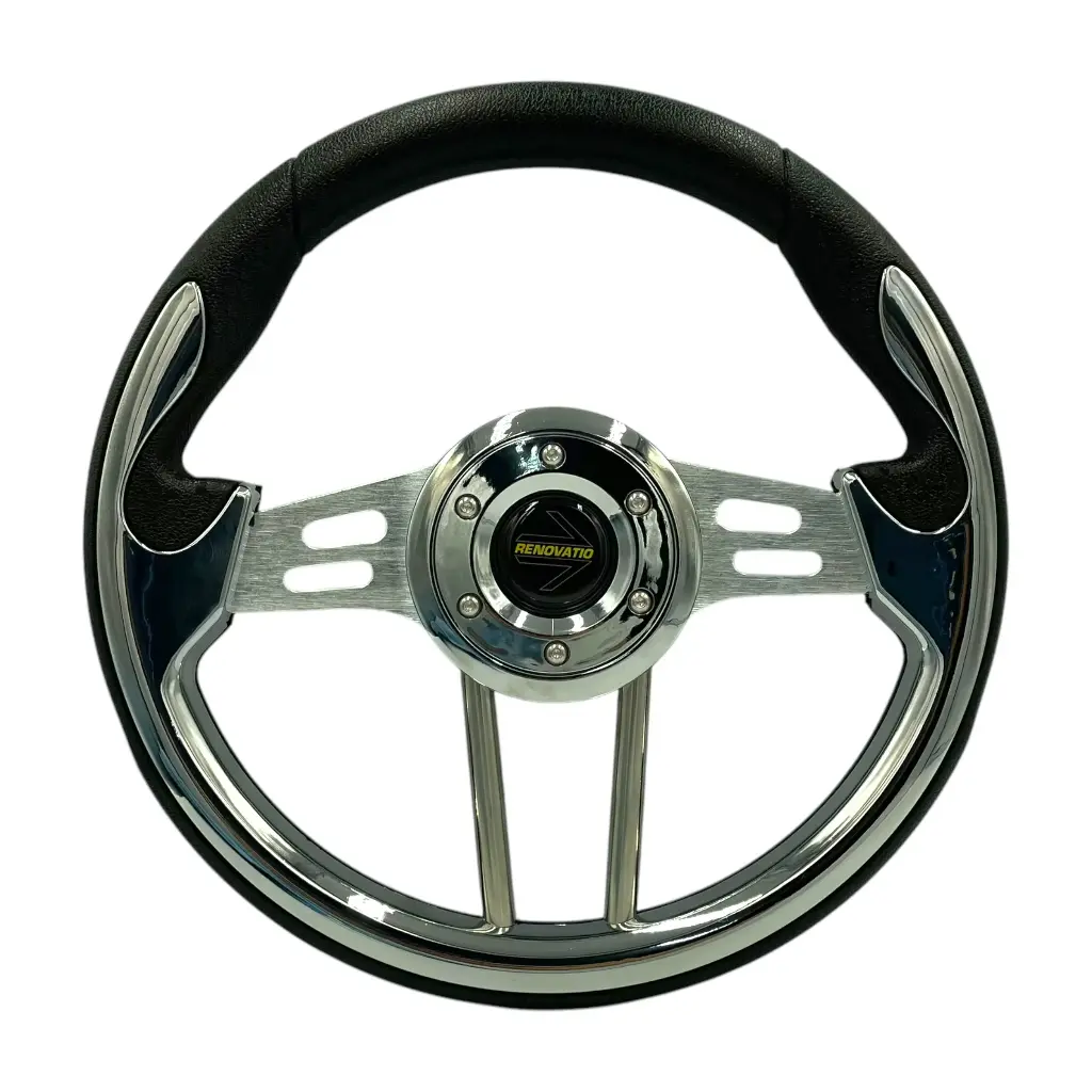 Volante deportivo cromo