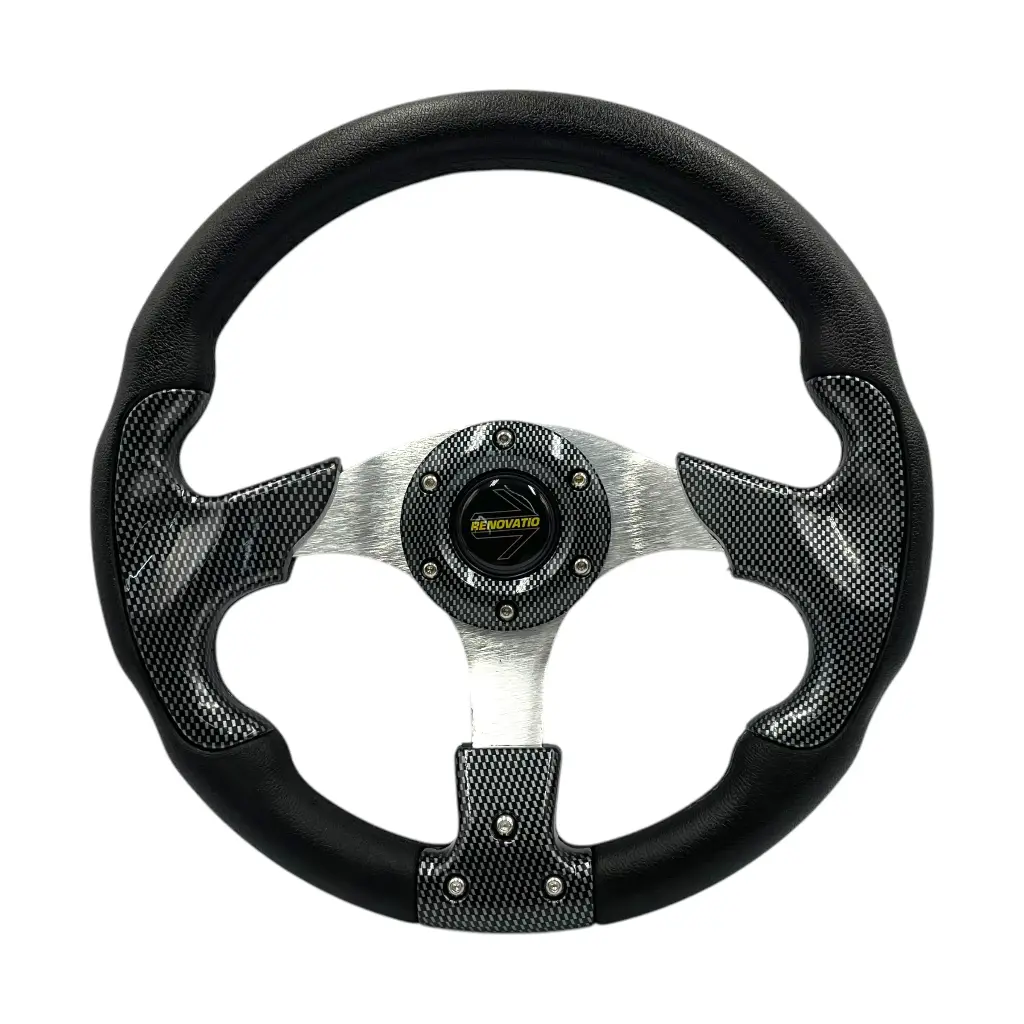 Volante deportivo tipo fibra de carbono