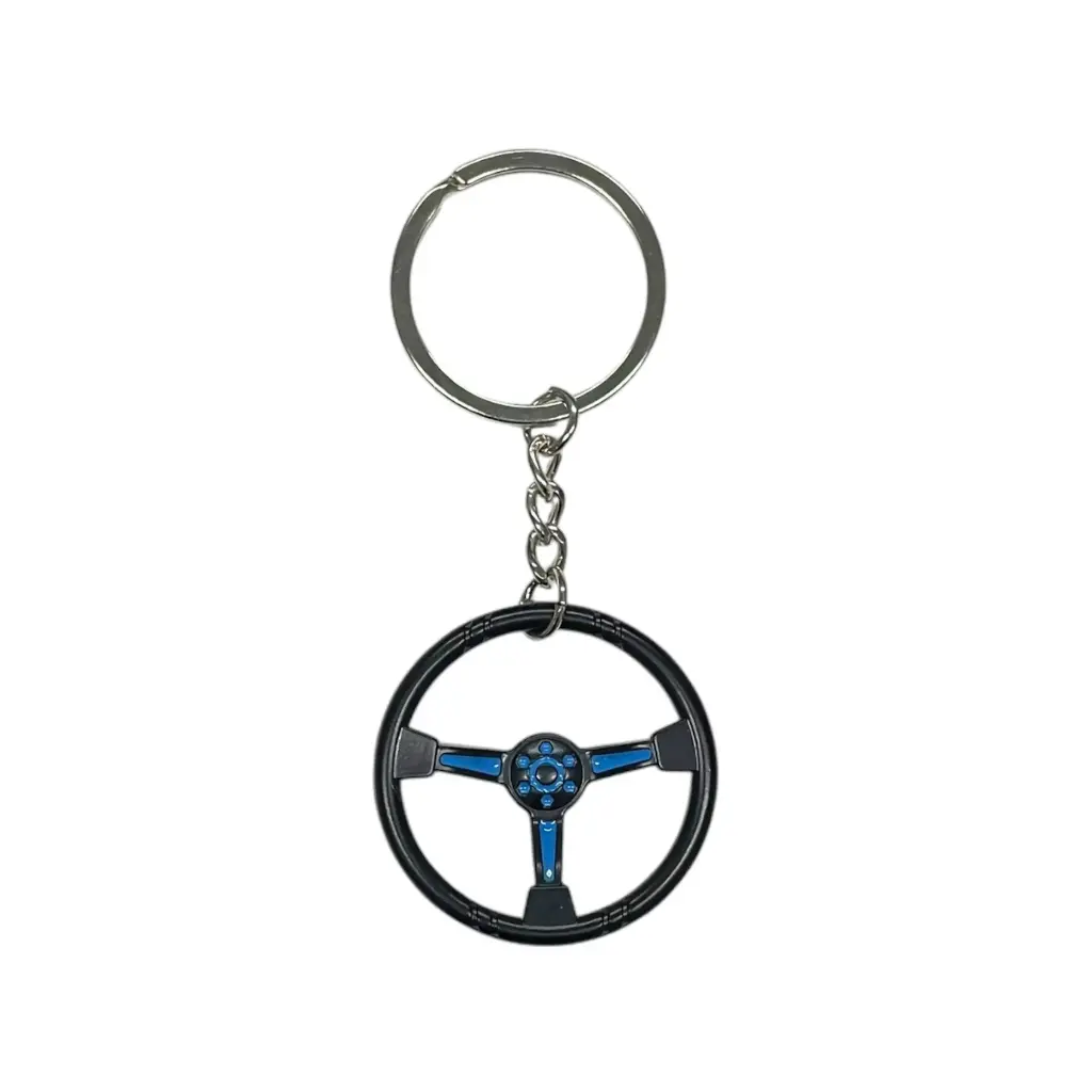 Llavero de volante azul
