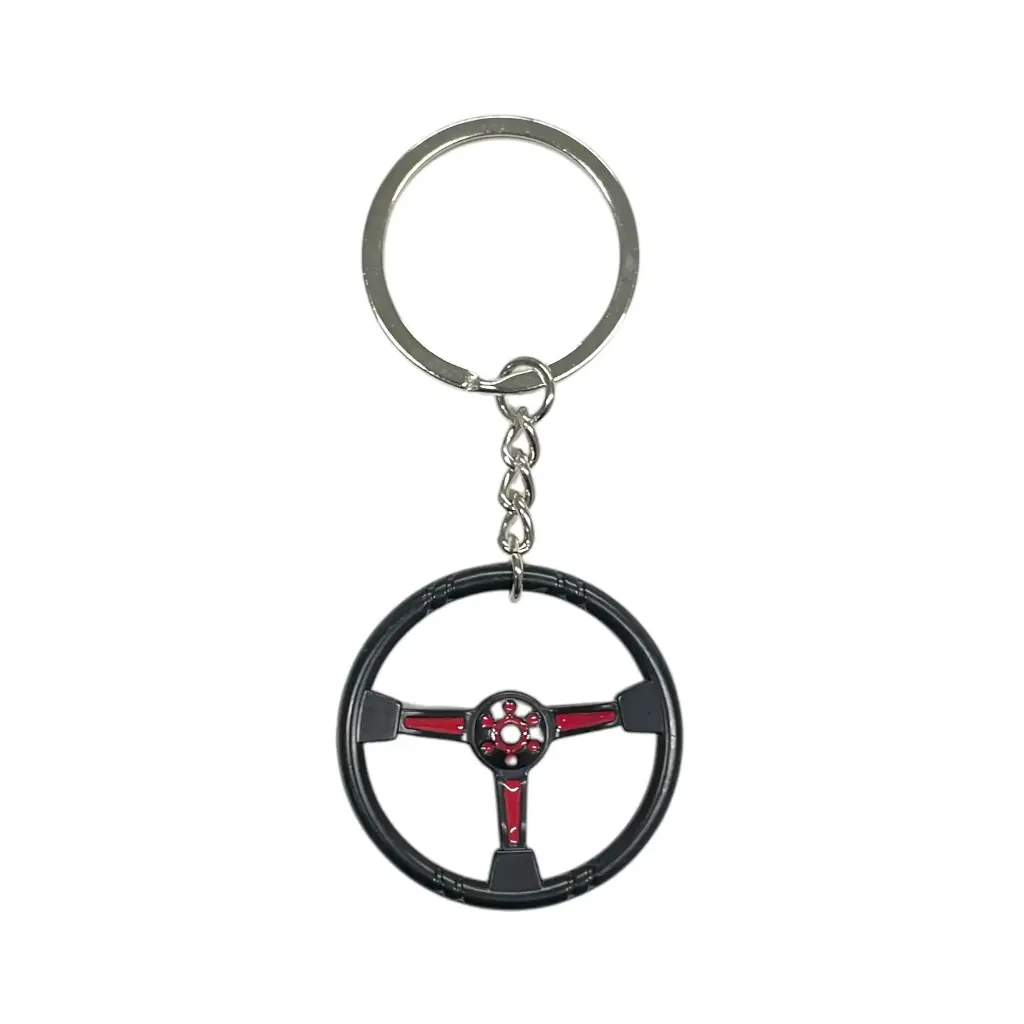 Llavero de volante rojo