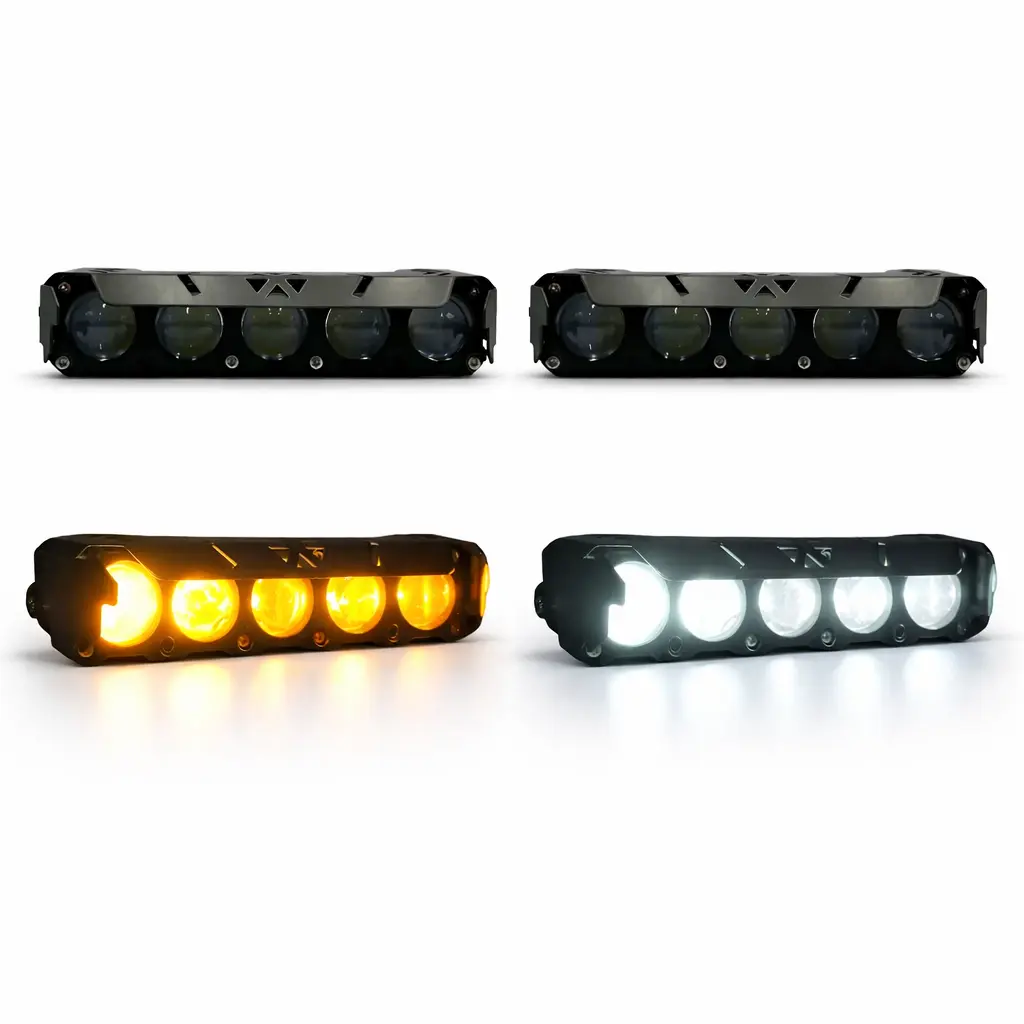 Faro LED bicolor blanco/ámbar (5 lentes grandes)