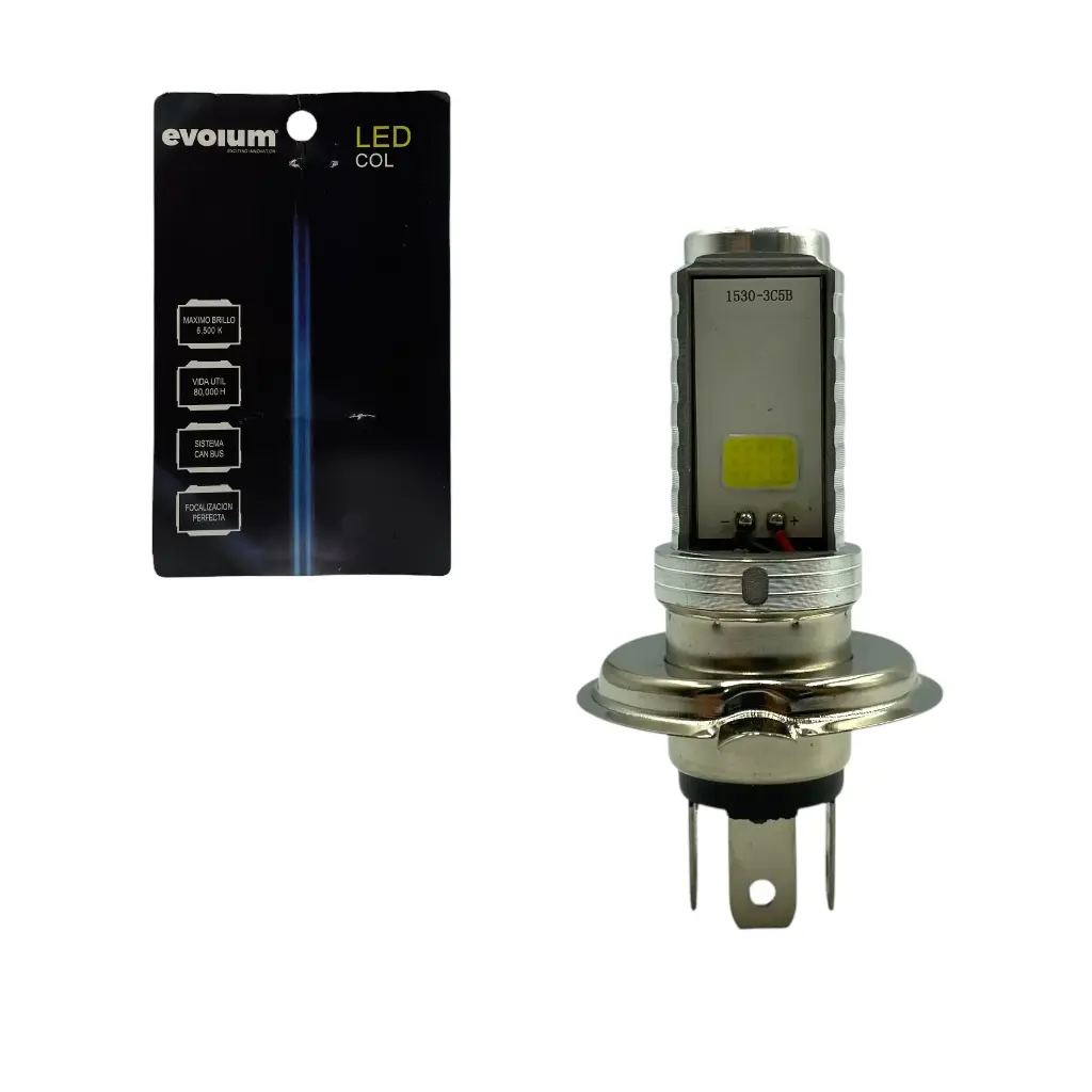[MO-002] Foco para moto H4 luz blanca 