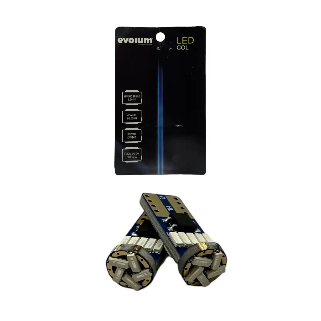 [T10 15SMD 4014-B] Foco de pellizco T10 4014 (Azul)