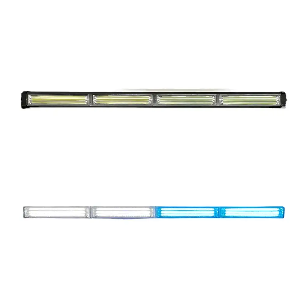 Barra LED de 4 paneles cob con funciones Iron LED blanco/azul